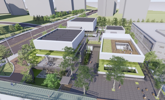 건립 중인 화성중앙도서관 조감도/사진제공=화성특례시